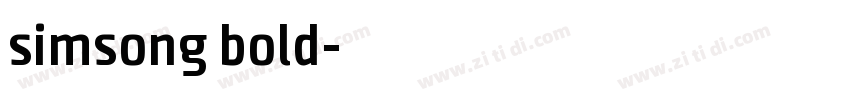 simsong bold字体转换